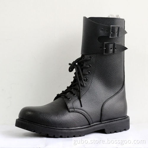 split leather steel toe jungle military boots